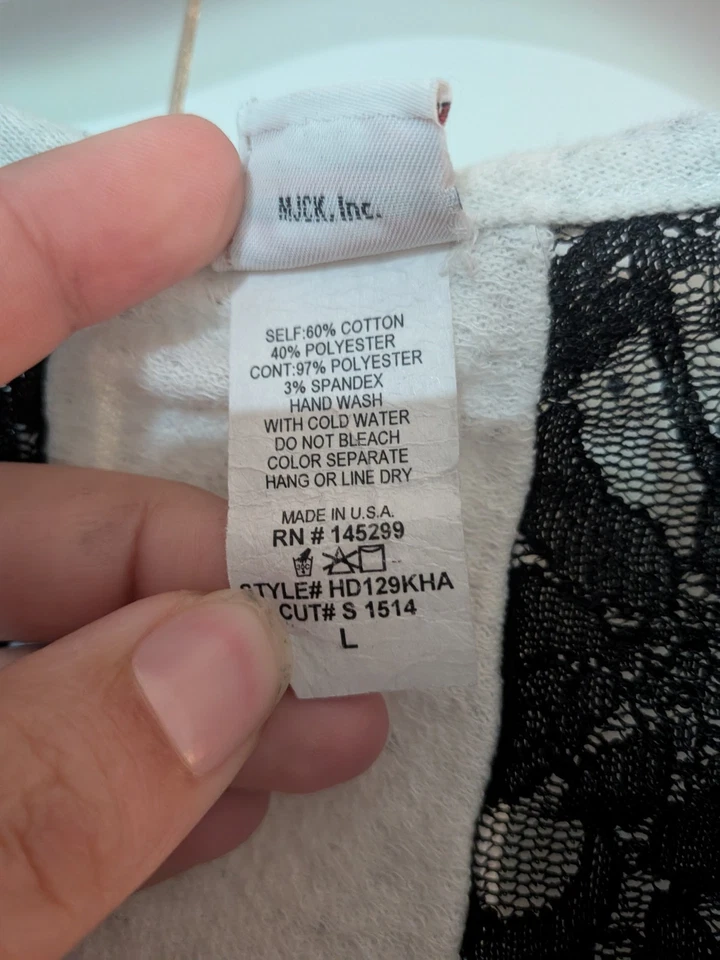 Harley Davidson Cristales Alas Damas BLING & LACE Manga Larga Grande Beige  Foto 4 de 4