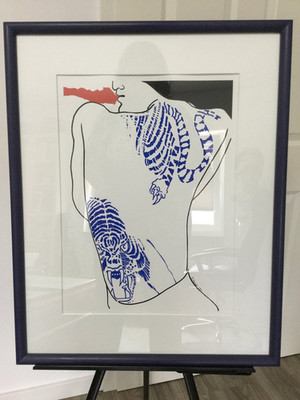 Weiblicher Akt, Farbserigraphie, D. Sommer, Handsigniert, Limitiert