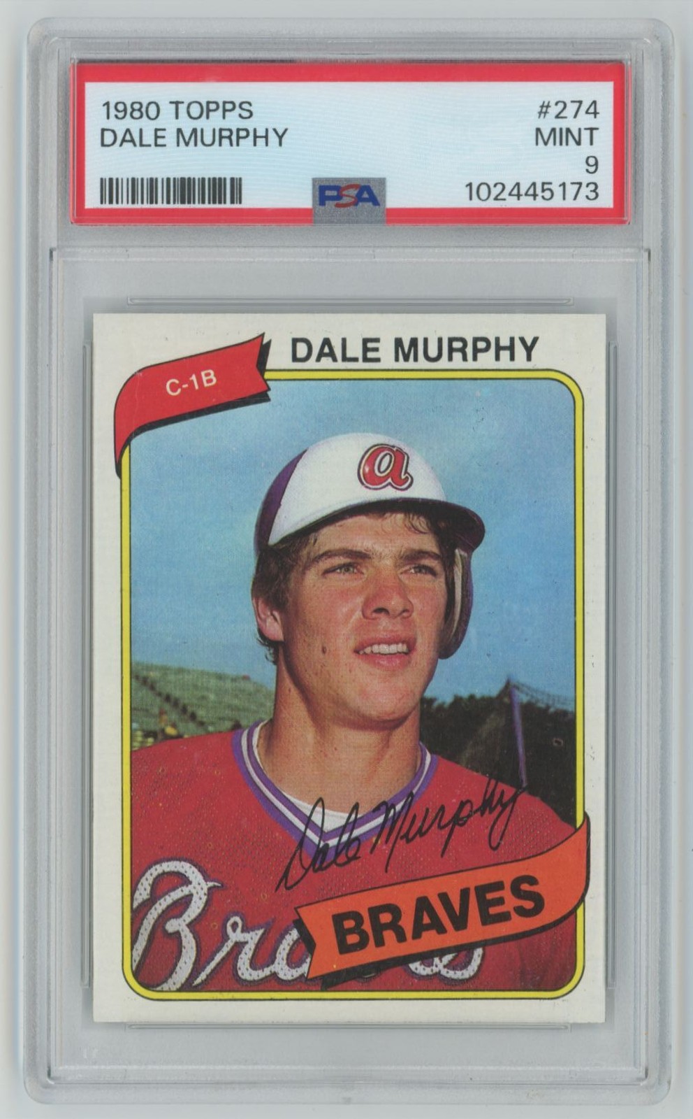 1980 Topps Dale Murphy PSA 9 Atlanta Braves #274 C25