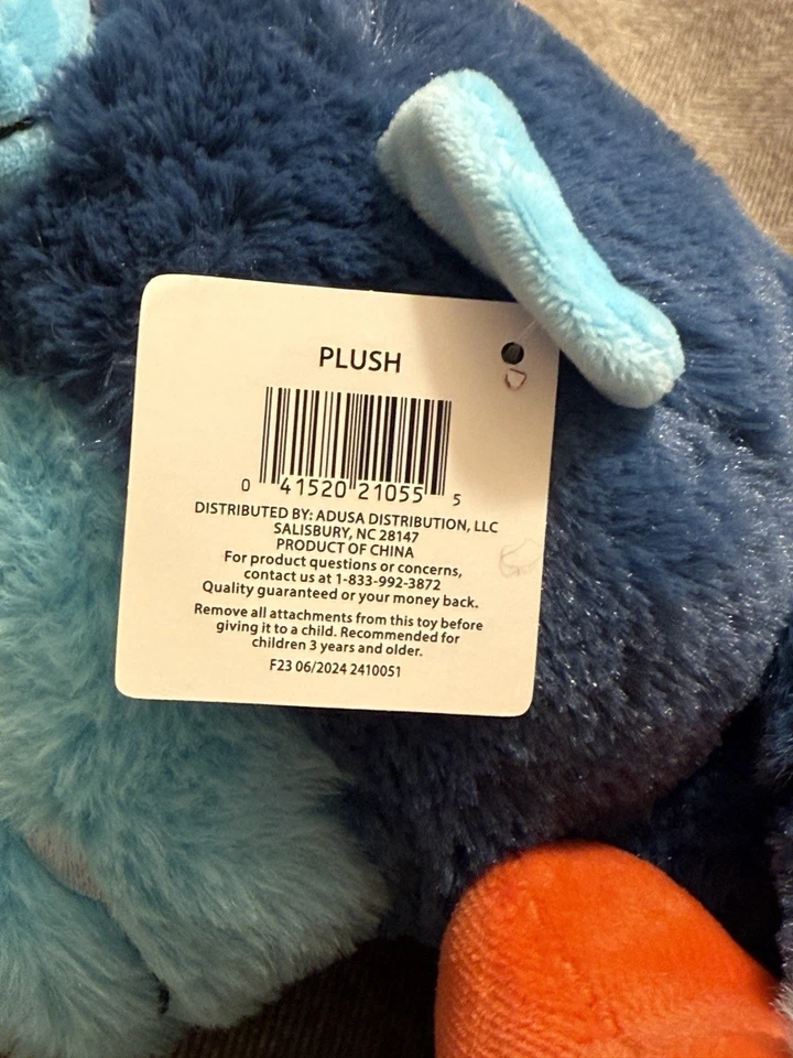 New! 10" Animal Adventure Blue Monster w/ Heart Plush Toy, 2025 Valentine's Day - Image 4 of 4