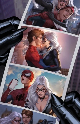 Amazing Spider-Man #55 Virgin Ejikure Exclusive Black Cat Spiderman 1