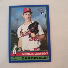2025 Topps Heritage #585 Michael McGreevy Dark Blue Border