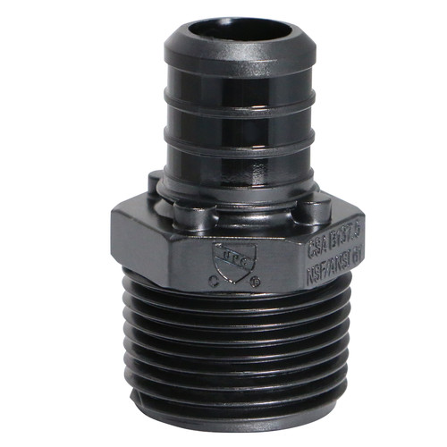100 Pack XFITTING 3/4" PEX-B x 3/4" Male NPT Adapter, Poly Alloy, NSF, CUPC