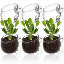 Hiceeden 6 Pcs Aquatic Plant Holder, Glass Aquarium Plant Pot with Suction Cu...