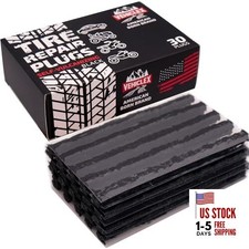 Flat Tire Repair Plugs - 30pcs Heavy Duty Plug and Patch Kit for 30 pcs Black