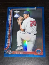 2025 Topps Pro Debut Chrome Jonah Tong Blue Refractor RC 118/150 New York Mets