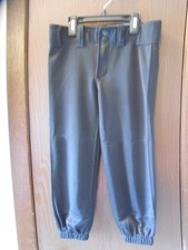 KIDS UNISEX RIP-IT BLACK BASEBALL PANTS SIZE M