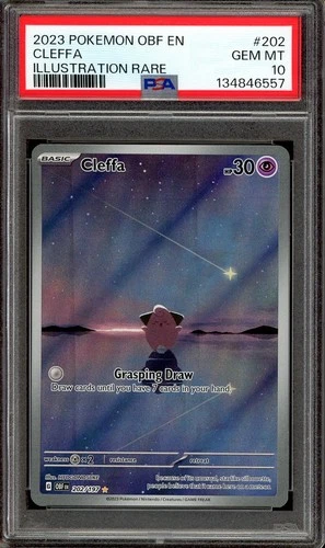 Pokemon TCG S&V Obsidian Flames #202 Cleffa Illustration Rare PSA 10 Gem Mint