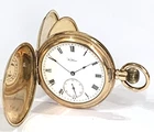 1909 WALTHAM R/Gold Full Hunter Gents Pocket Watch "EAGLESHAM" SERVICED Antique