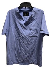 Jaanuu scrubs women medium v neck short sleeve light purple/perwinkle