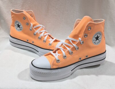 Converse CTAS Hi  Summer Wave Mens Sz 9 Wms Sz 11 Amber Ochre White Sneaker Shoe Converse Mens Weapon Mid Shoes – Extra Butter main image 3
