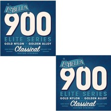 La Bella Guitar Strings 2 Sets Classical 900 Gold Nylon Golden Alloy Elite