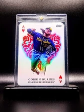 Corbin Burnes Ace Of Hearts Rainbow Holo Foil Refractor SP 2023 Topps One Touch