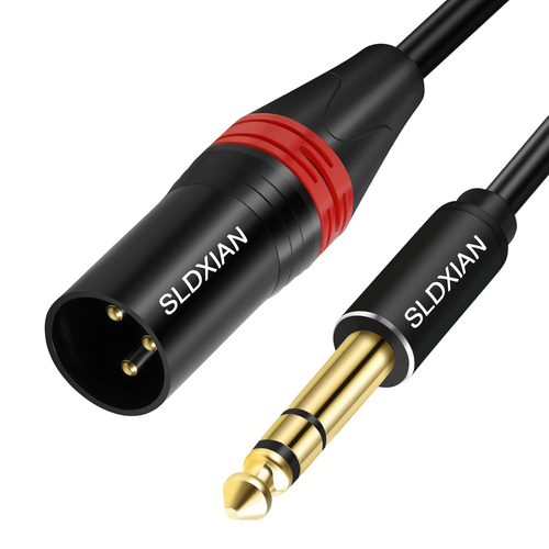 Cavo XLR Maschio a Jack 6.35Mm, Jack 6,35Mm Stereo TRS Bilanciato Maschio a XLR - Foto 12 di 12
