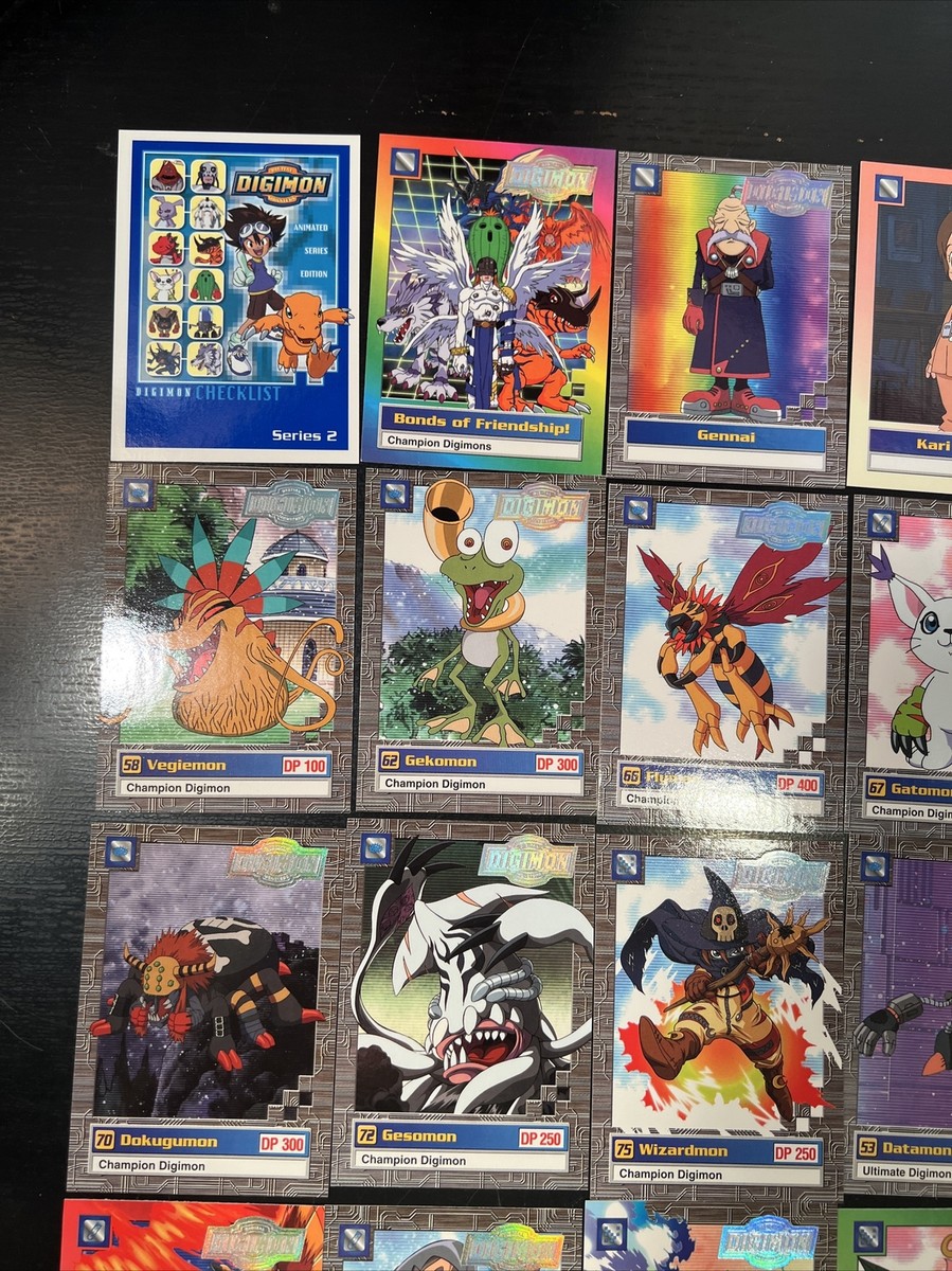 33x Digimon Animated Series 2 Cards - Complete Base Set 1-32 NM
