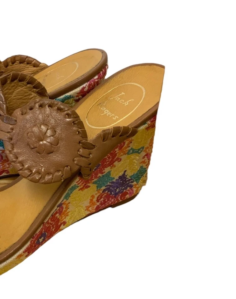 Zapatos de cuña Jack Rogers Livvy para mujer, coñac talla 11 Foto 4 de 4