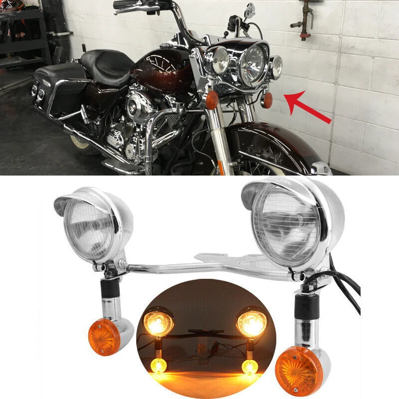 Passing Bar Turn Signal Spot Light for Kawasaki VN Vulcan 1500 1600 1700 Nomad - Image 2 of 4