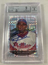 2013 Deivi Grullon Bowman Chrome X-Fractors Beckett Certified Auto Red Sox