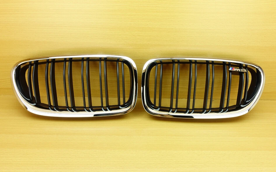 BMW F10 Sedán Wagon 535i 550i Negro Mate Cromo Parrilla Delantera Estilo M5 2011-16 Foto 2 de 4