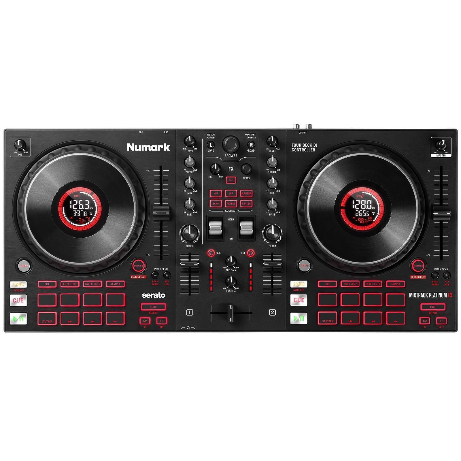 Numark Mixtrack Platinum FX 4-дековый Serato DJ-контроллер с дисплеями и переключателями эффектов 38890₽
