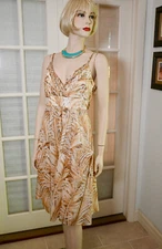 NWT $198 GANT G.N.H. Voile Cotton Sun Dress Size 10 Safari Print