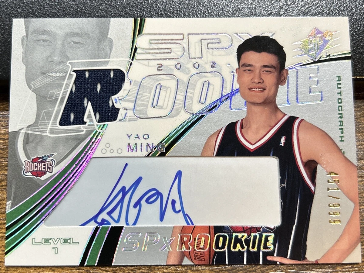 Ming Yao 2002-03 SPx JERSEY Jersey Rookie Rockets Swingman NBA 