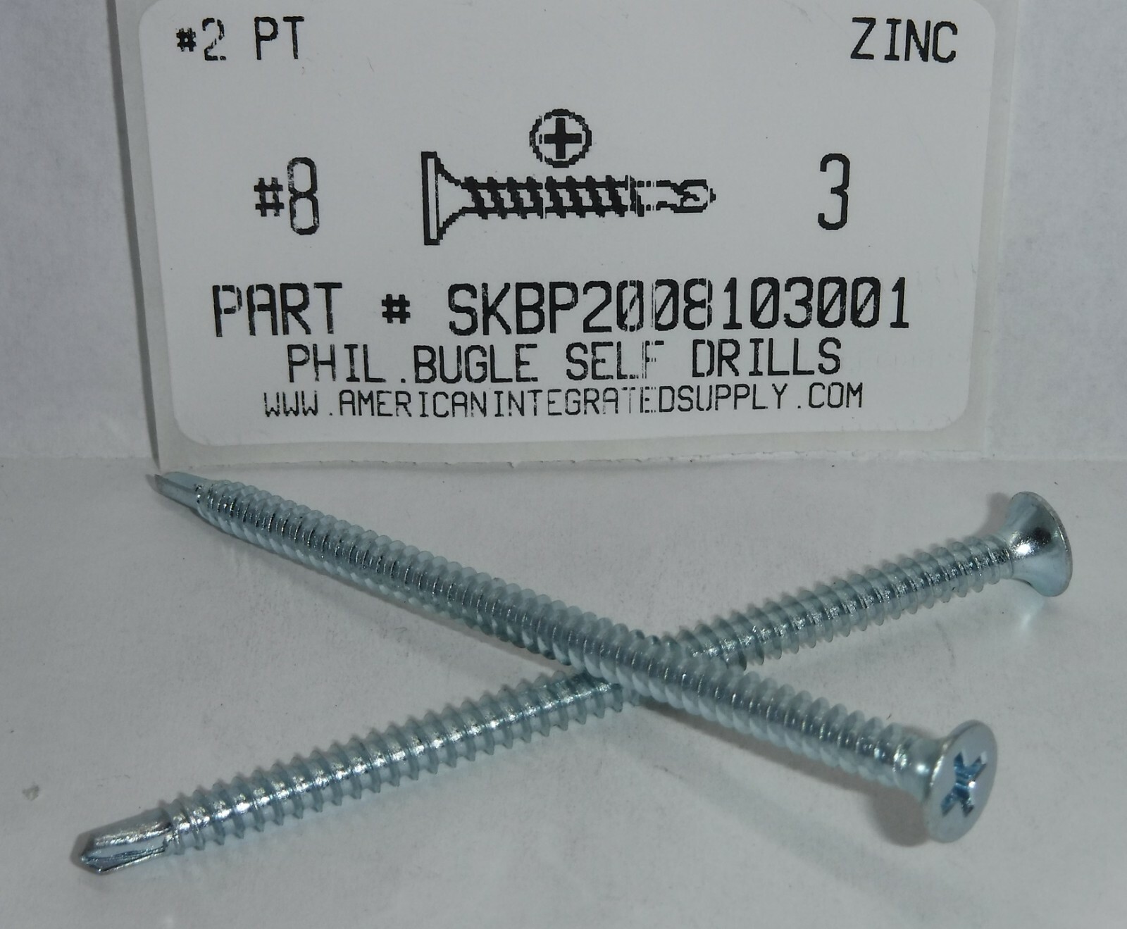 #4x3/8 Pan Head Combo Phillips/Slot Tapping Screws – Steel Zinc Plated (100 Pack)