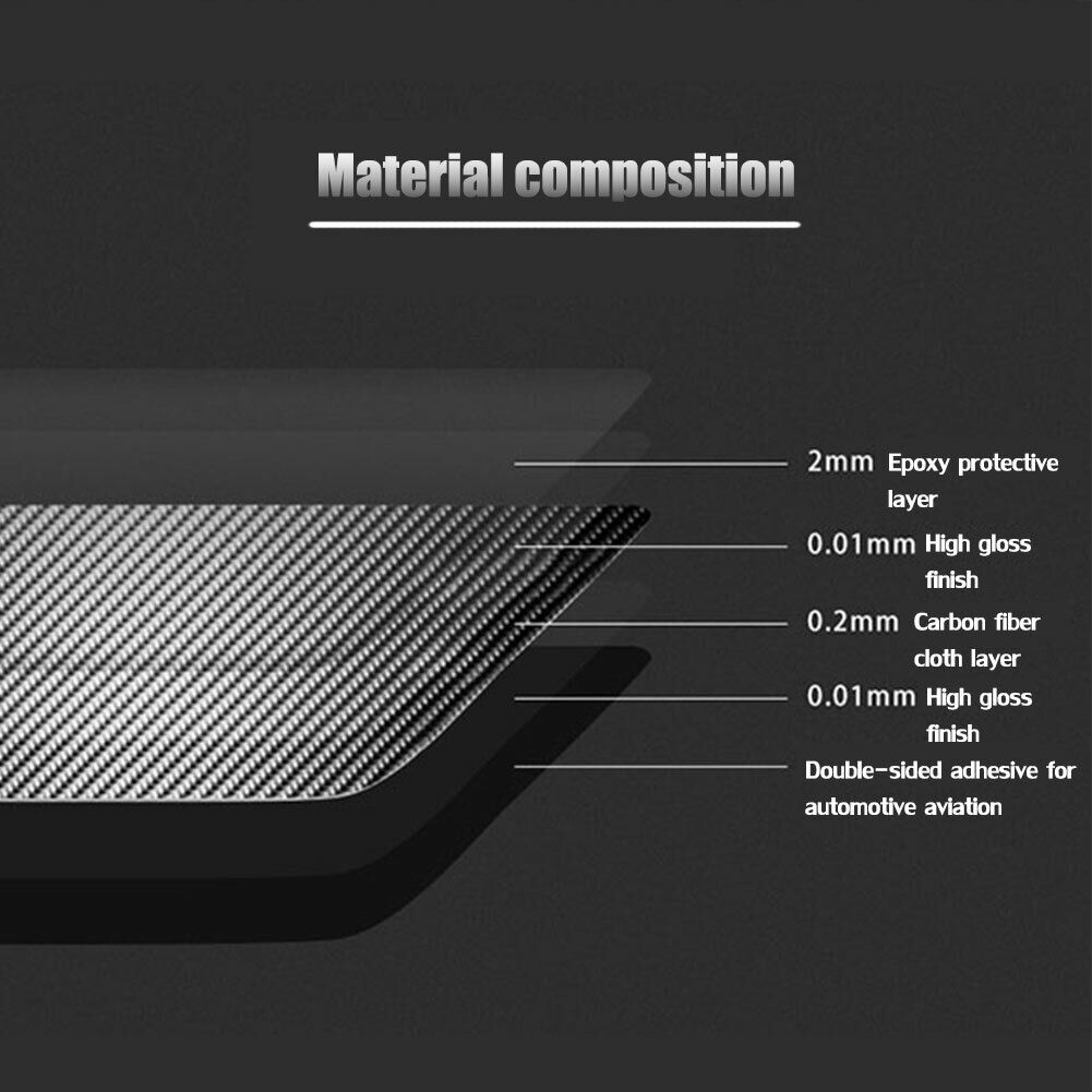 Fit For Audi Q3 2013-2018 Real Carbon Fiber Interior Door Panel Cover Trim  1PCS