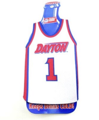 Dayton Flyers White Jersey Style Bottle Koozie