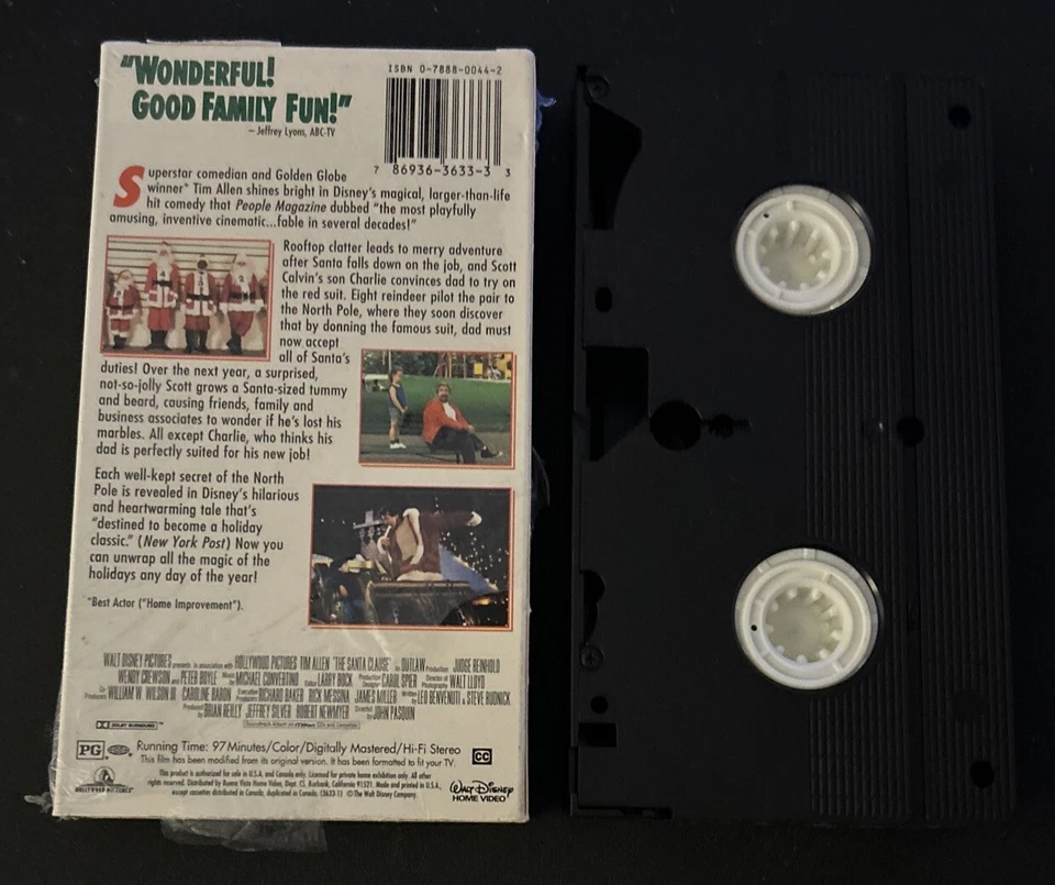 The Santa Clause VHS Tape Tim Allen Judge Reinhold Wendy Crewson Peter Boyle - Image 2 of 4