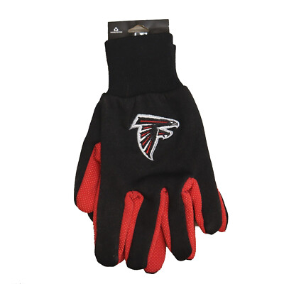 Atlanta Falcons Team Colored Black Palm Utility Work Gloves