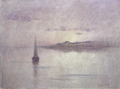 Suzanne Adam-laurens Dite Nanny (1861-1915) Marine Öl Gemälde Leinwand signiert