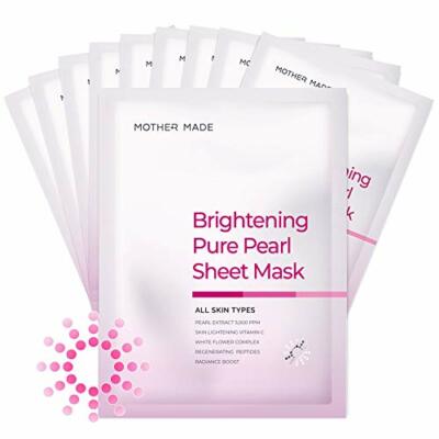 MOTHER MADE Brightening Pure Pearl Face Sheet Mask Pack of 10 with Hyaluronic