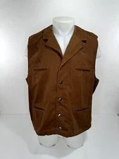 WYOMING TRADERS Canvas Embroidered Mens XXL Western Vest