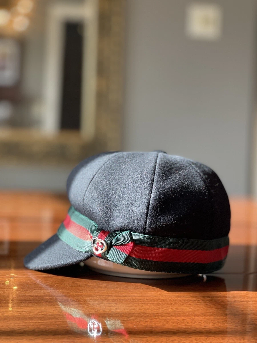 Gucci Hats Black/ Green/Red