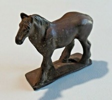 Vintage Aub-Rubr Hard Rubber Horse Brown Auburn Rubber Made in USA 4" Long