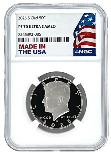 2025 S Kennedy Clad Half Dollar NGC PF70 Ultra Cameo - Made In USA Holder LIVE