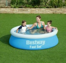 Image of 6FT X 20IN FAST SET FAMILY PATIO GARDEN OUTDOOR PADDLING SWIMMING POOL