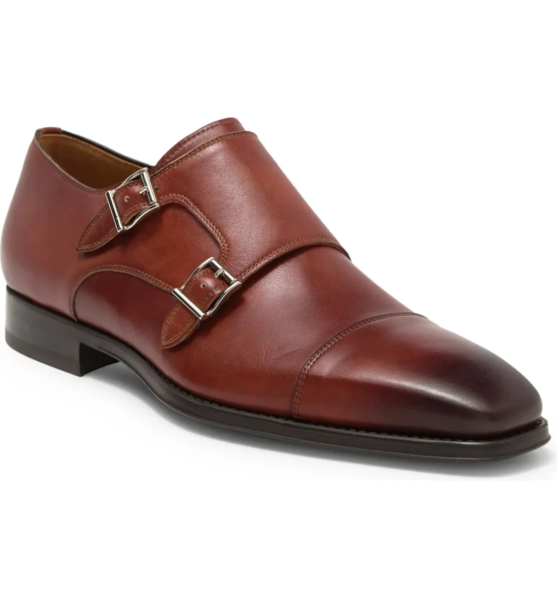 Magnanni double monk strap cognac discount