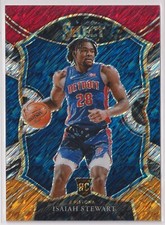 Isaiah Stweart 2020-21 Panini Select Red White & Orange Shimmer Prizm Rookie #76