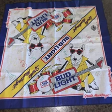 Vintage 1988 Spuds Mackenzie Bud Light Bandana/Handkerchief