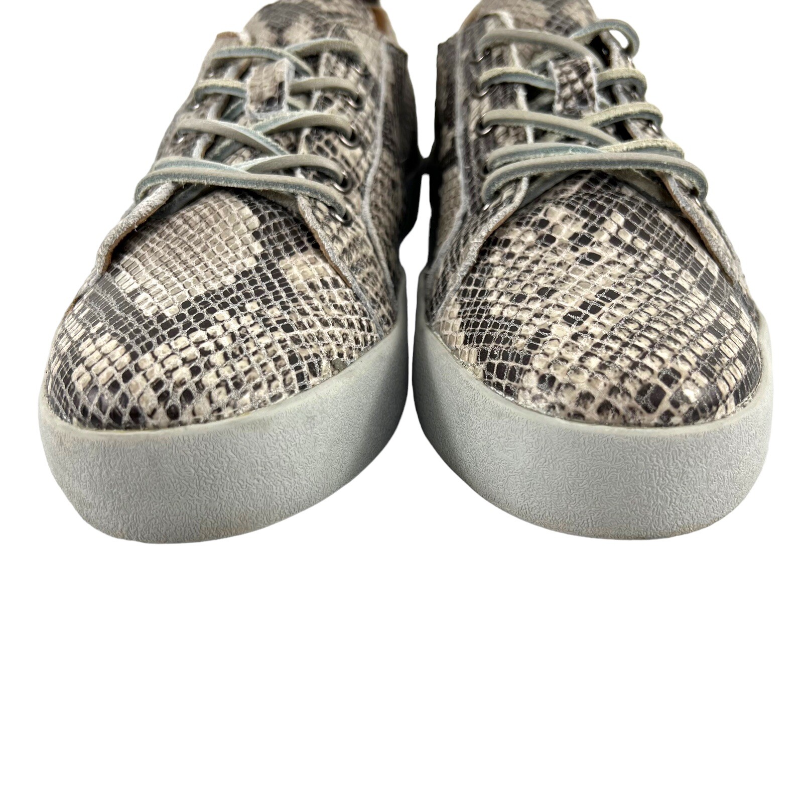 Blackstone White Python Snakeskin Low Casual Snea… - image 16