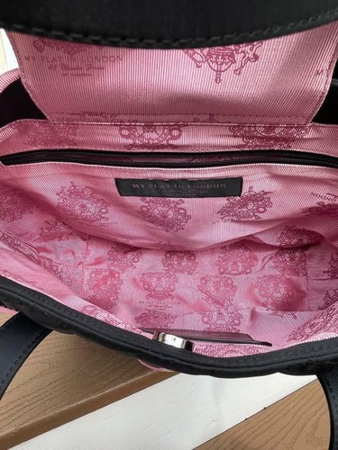 Limited Edition New My Flat In London quilted tote +pouch 2pc set (PU220 - Picture 6 of 10