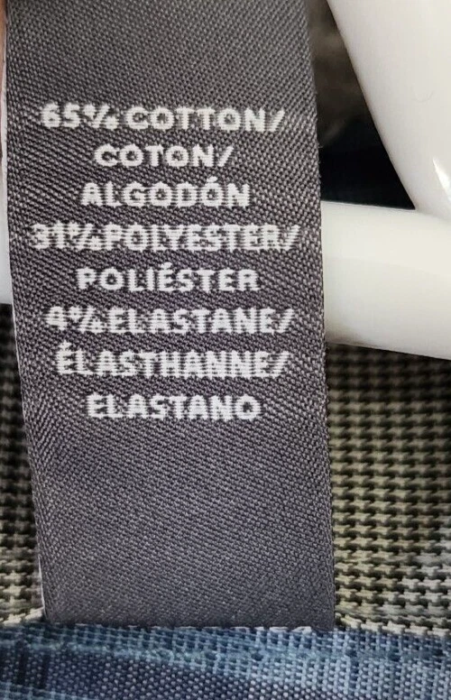 NEW Van Heusen Blue Plaid Long Sleeve Button Up Shirt Size 3XLB Big & Tall - Image 4 of 4