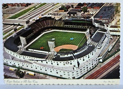 Vintage Postcard Tiger Stadium At All Star Time Lions Detroit, Michigan Unposted