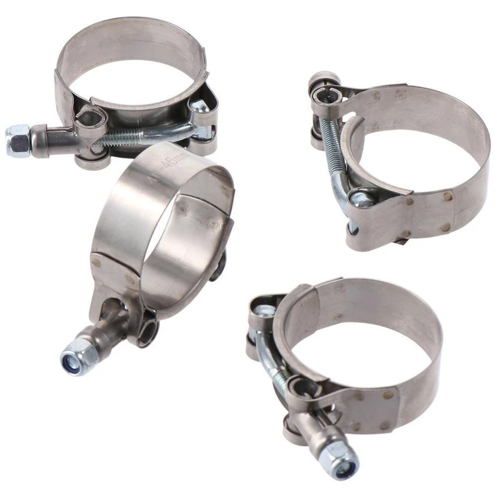4PCS 1.25 Inch Exhaust Clamp Coupler Steel Hose Clamps 1.25