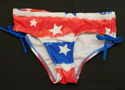 GIRLS PATRIOTIC FLAG SWIMSUIT~6~ZEROXPOSUR~2 PIECE BIKINI TANKINI~RED WHITE BLUE - Picture 6 of 11