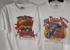 2 Trail of Tears Mens Large biker  tshirts Waterloo Native American remembrance