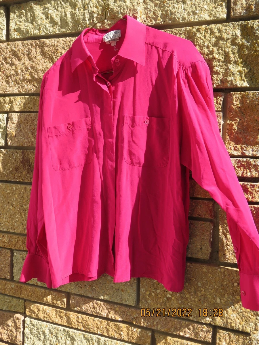 dark pink silk shirt