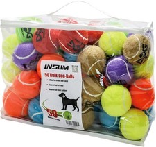 Tennis Balls for Dogs - Bulk 50 Pack 2.5'' Durable Non-Toxic Outdoor Dog Toys